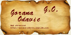 Gorana Odavić vizit kartica